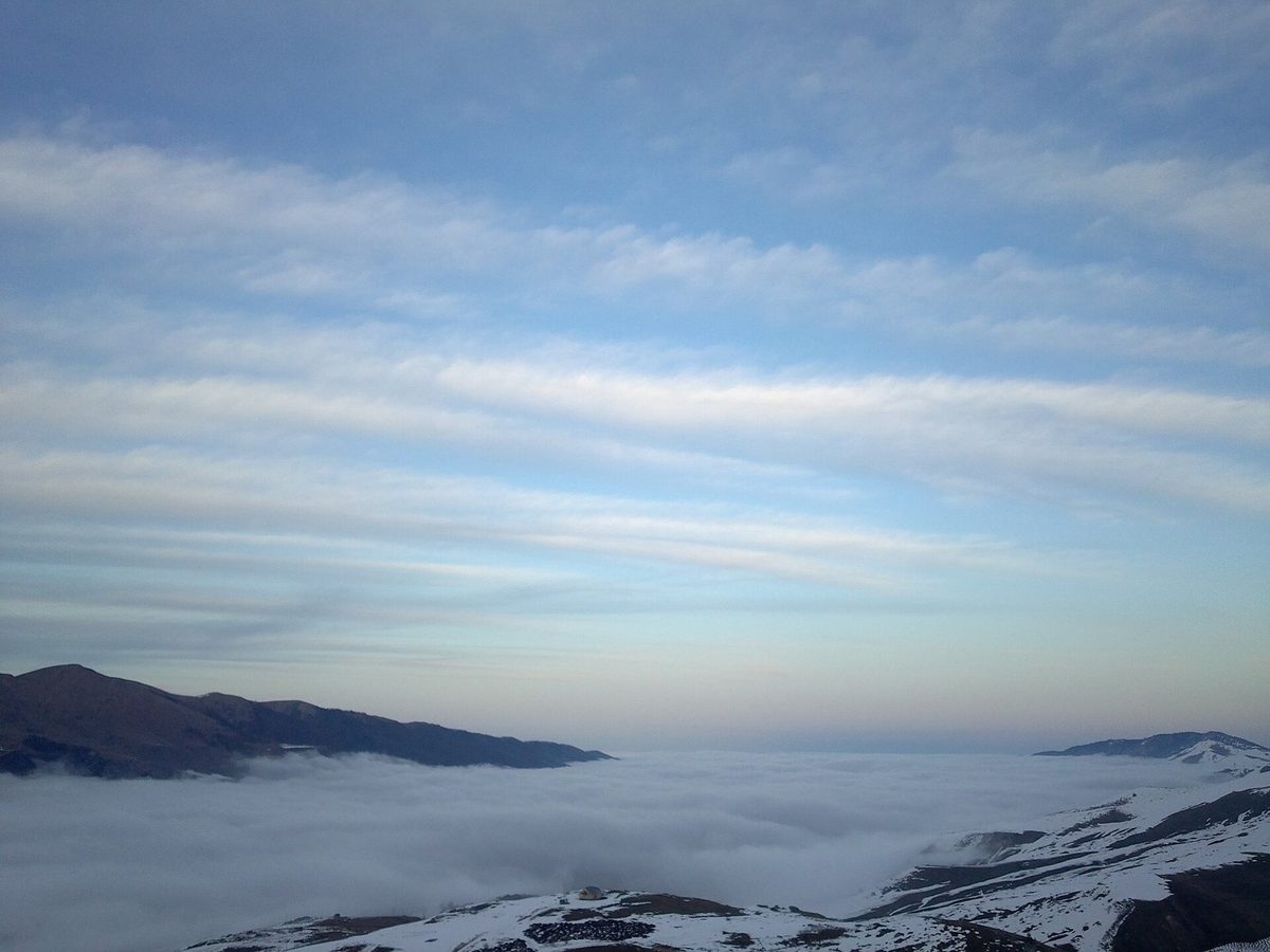 Shahdag National Park in winter: above the clouds