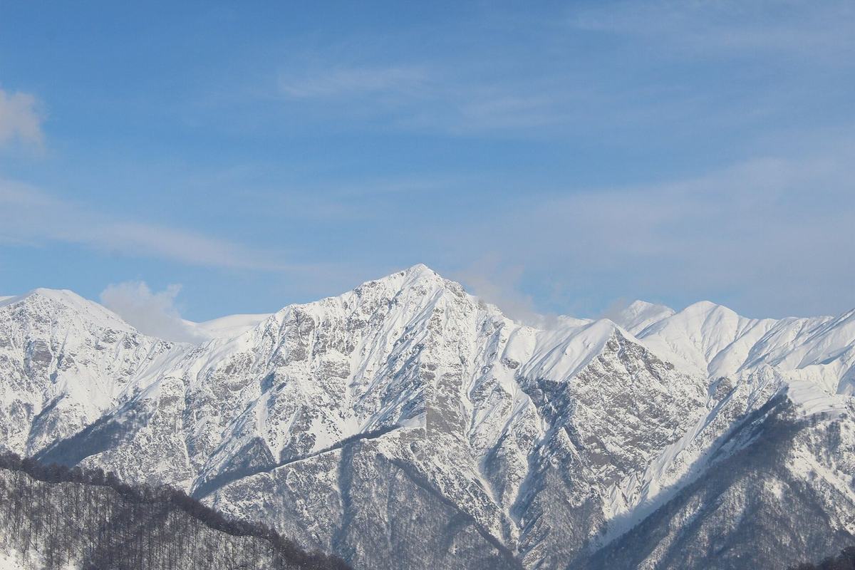 Tufandag mountains near Gabala under a blue sky